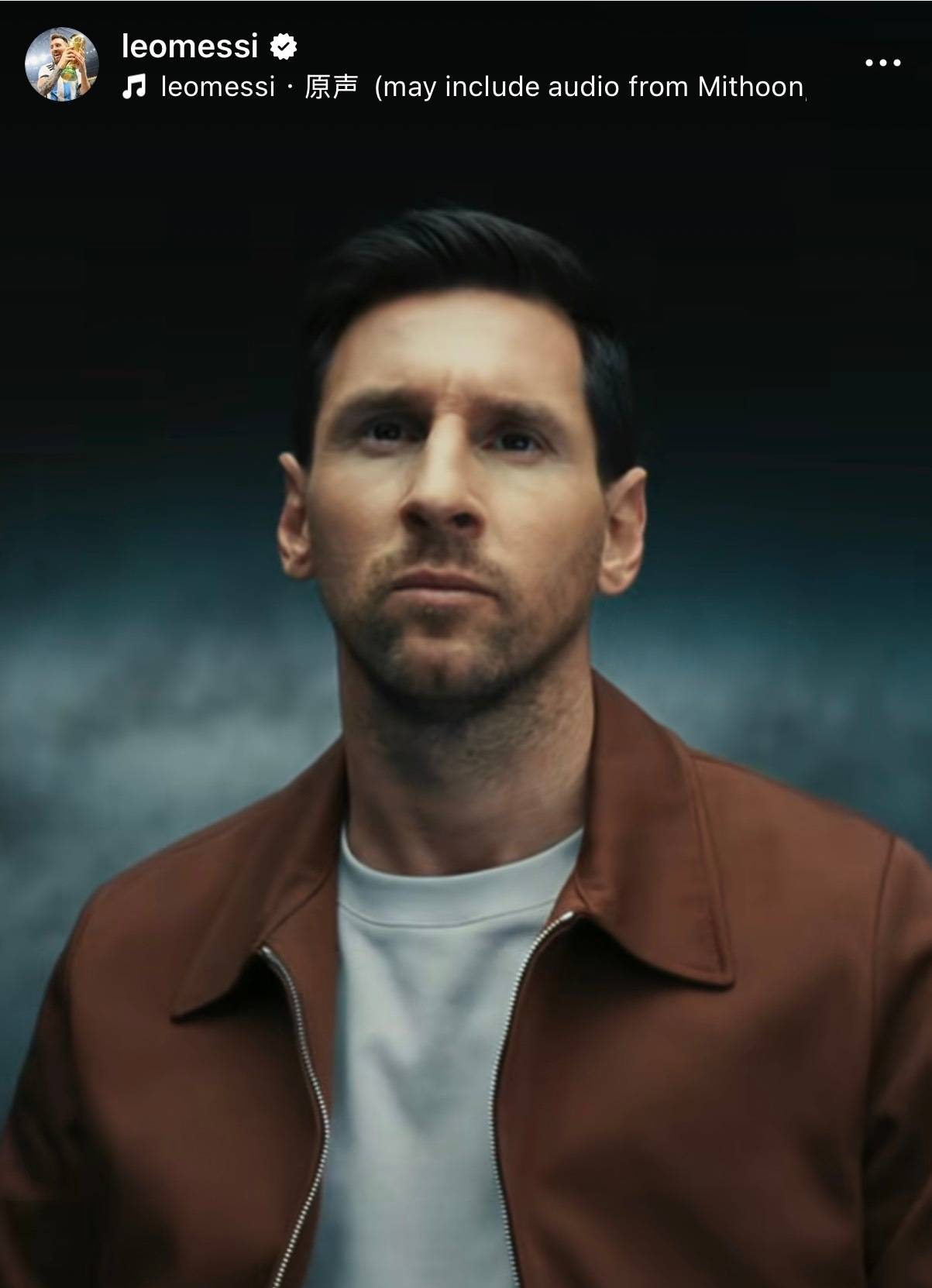 梅西单人点赞大于C罗、世界杯等五个账号发布的同款动态！